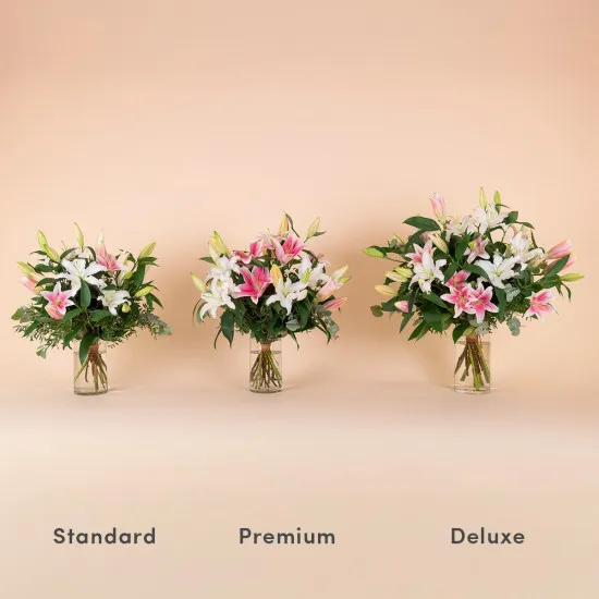 Bouquet of Lilies in pastel tones
