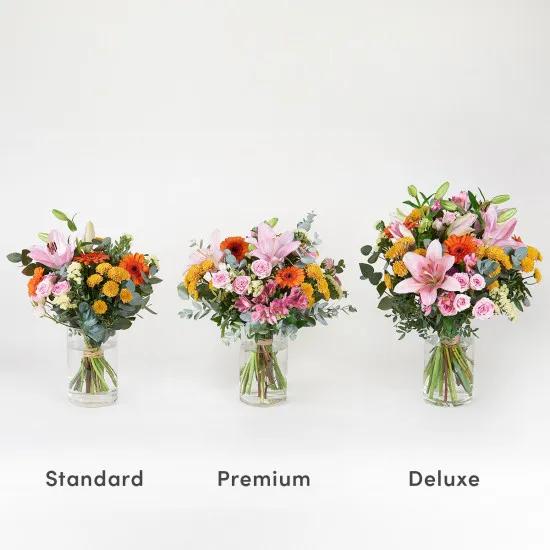 Floral connection - multicolored liliums bouquet