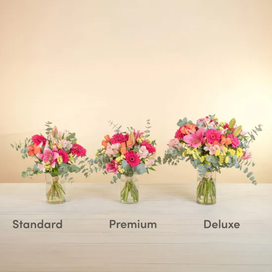 Floral connection - multicolored liliums bouquet