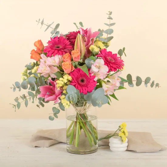 Floral connection - multicolored liliums bouquet