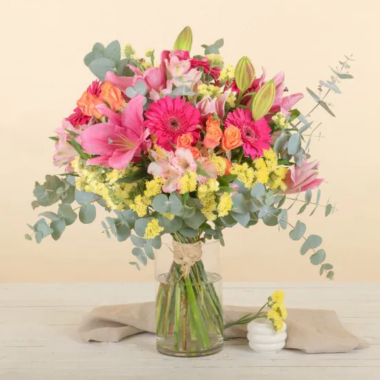 Floral connection - multicolored liliums bouquet