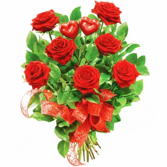 Two hearts bouquet