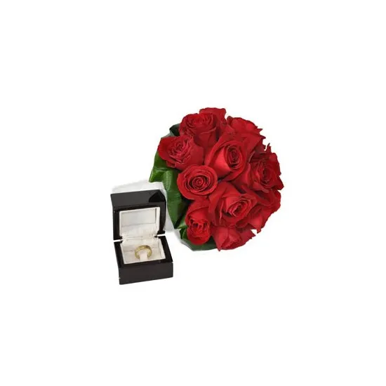 Red Roses bridal bouquet