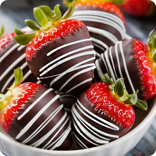 Truskawki W Gorzkiej I Białej Czekoladzie