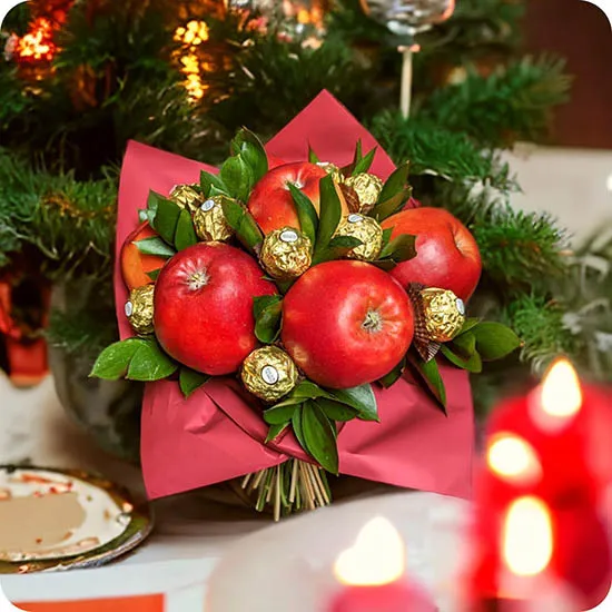 Bukiet czerwonych jabłek