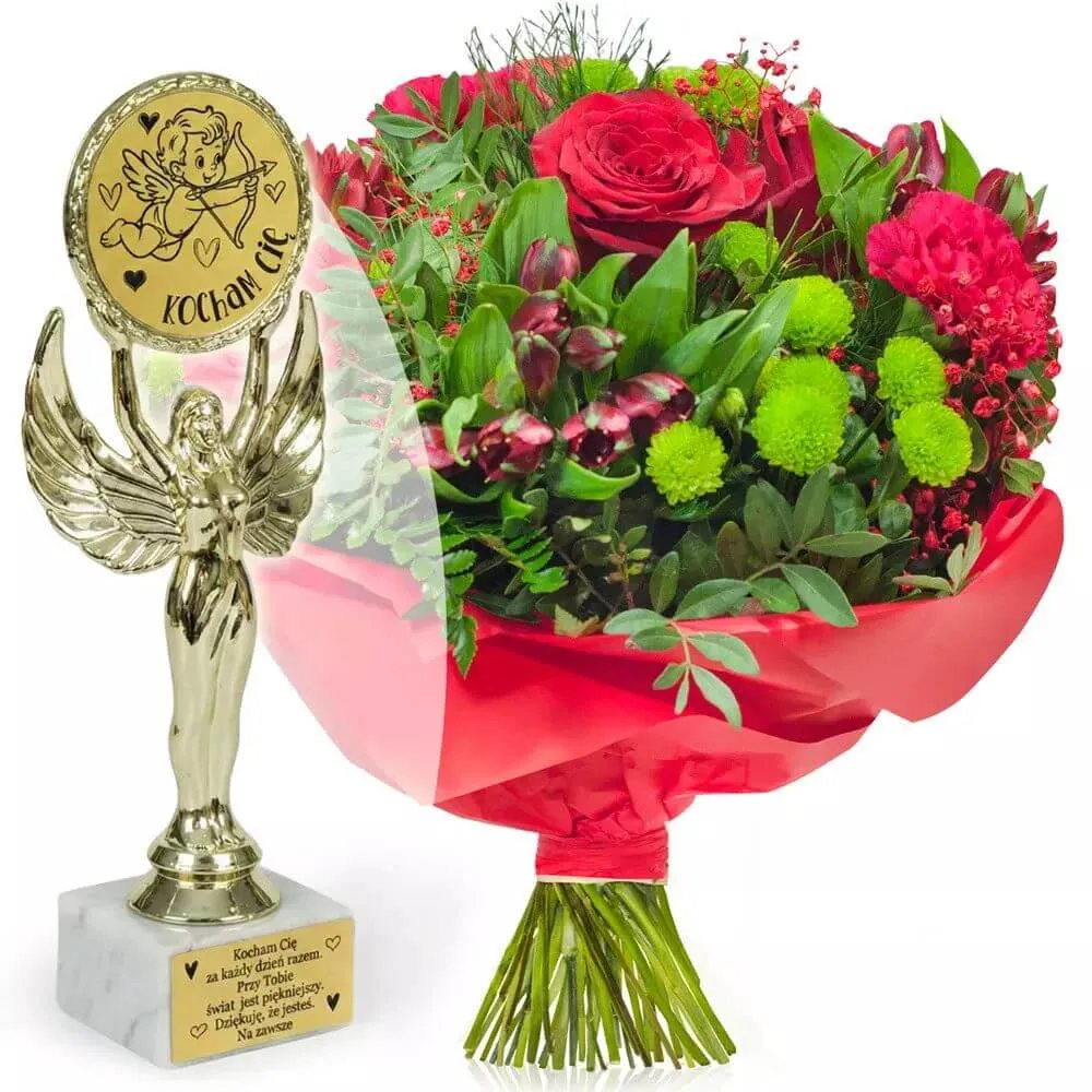 Bukiet Love Story ze statuetką